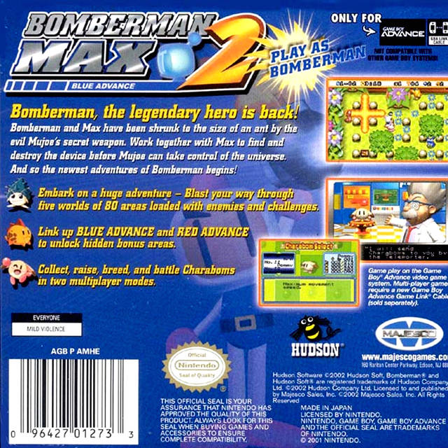 Bomberman Max 2: Blue Advance - Game Boy Advance