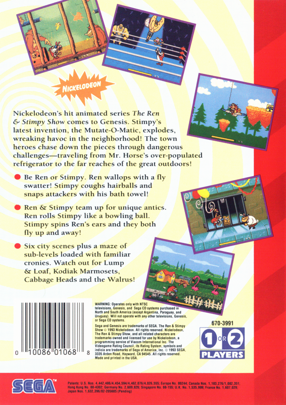 The Ren & Stimpy Show: Stimpy's Invention - SEGA Genesis