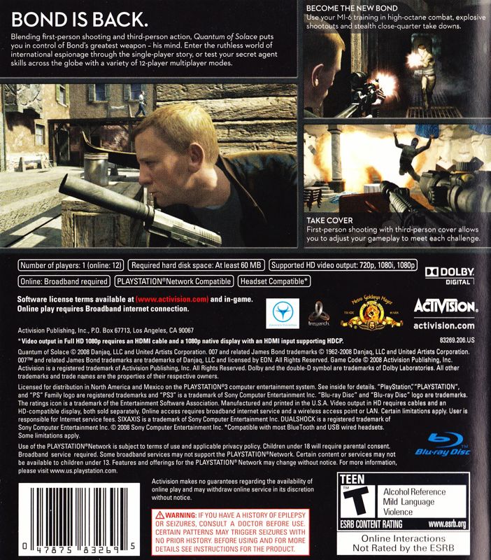 007 Quantum of Solace - PlayStation 3