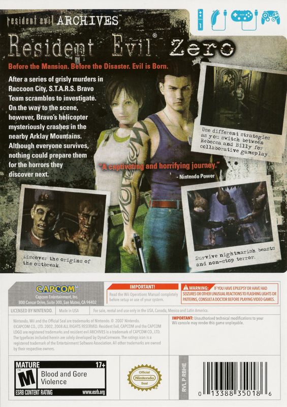 Resident Evil Archives: Resident Evil 0 - Wii