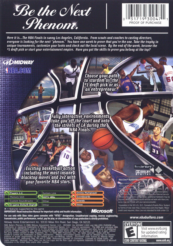 NBA Ballers Phenom - Xbox