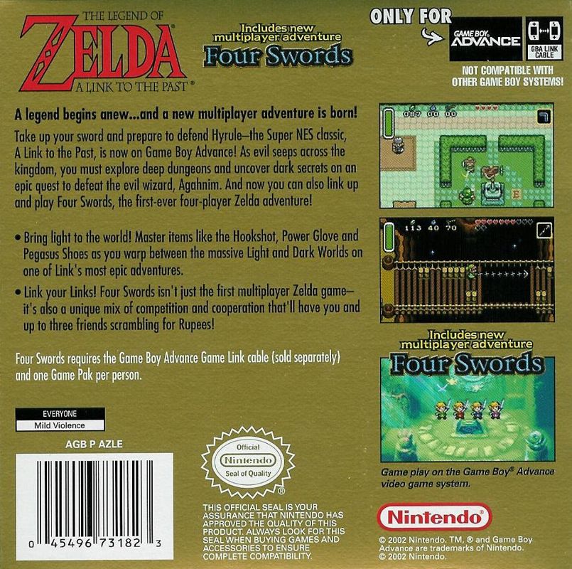 Legend of Zelda: A Link to the Past / Four Swords - Game Boy Advance