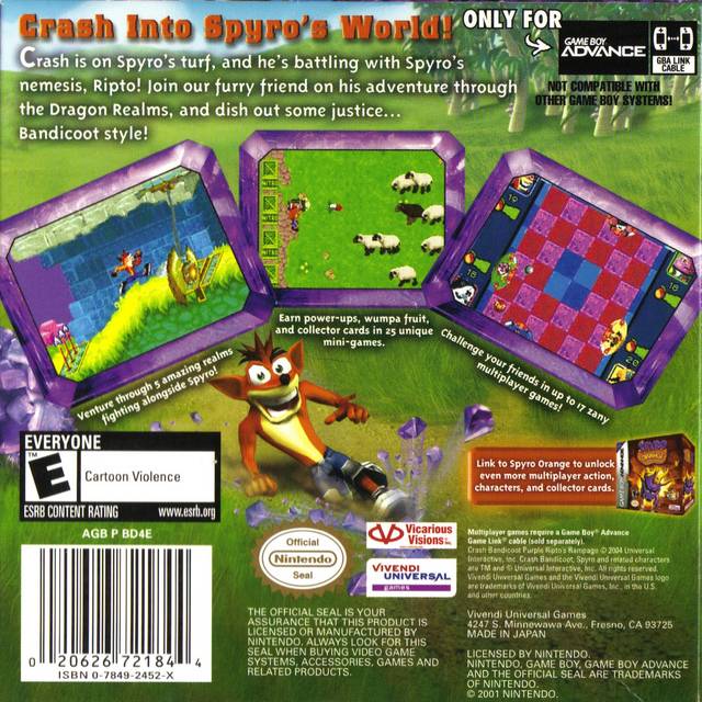 Crash Bandicoot Purple: Ripto's Rampage - Game Boy Advance