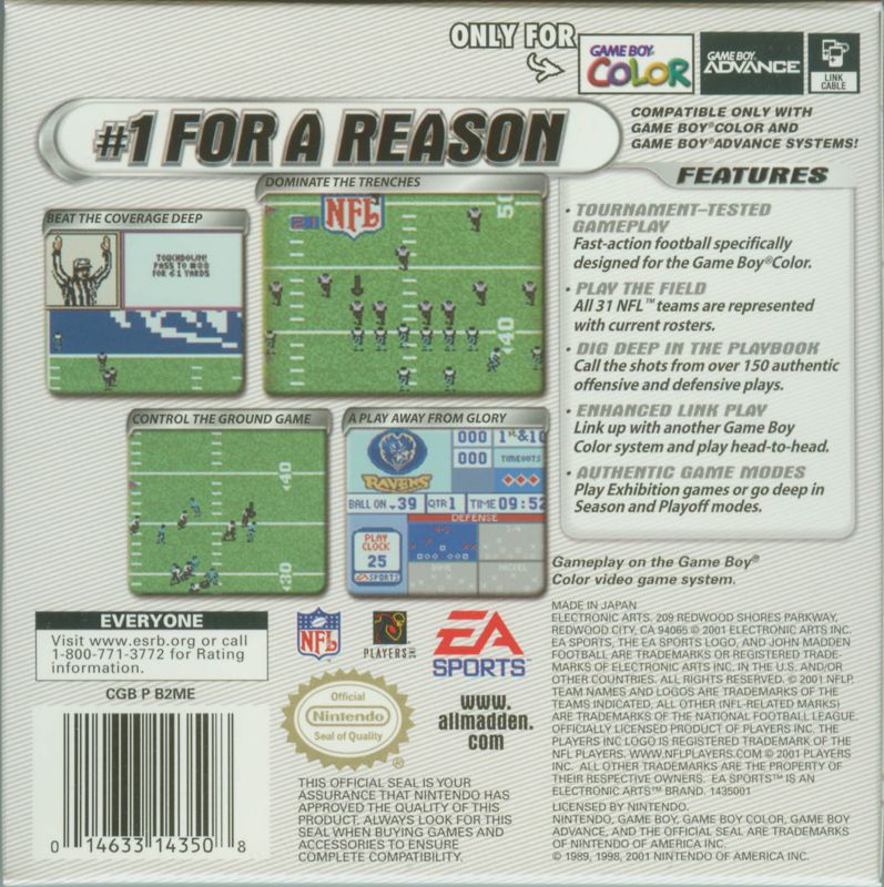 Madden NFL 2002 - Game Boy Color