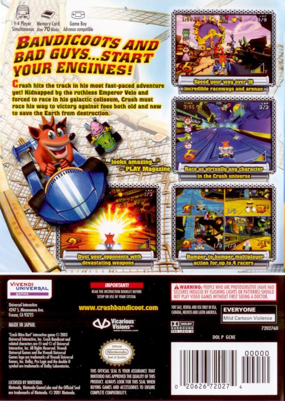 Crash Nitro Kart - GameCube