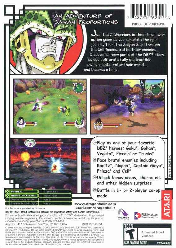Dragon Ball Z: Sagas - Xbox
