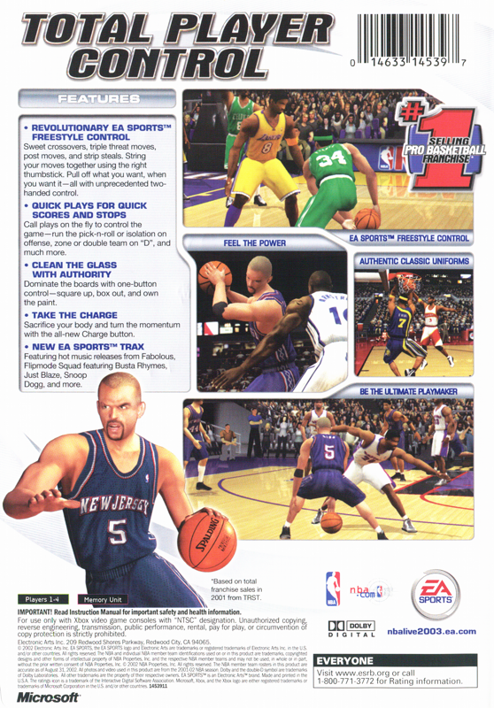 NBA Live 2003 - Xbox
