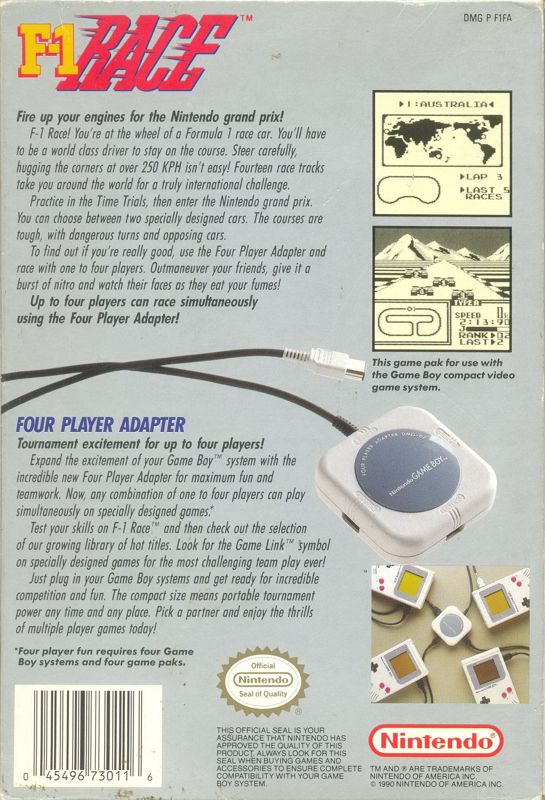 F-1 Race - Game Boy