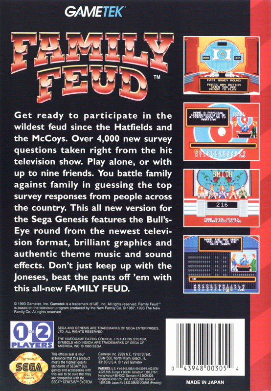 Family Feud - SEGA Genesis