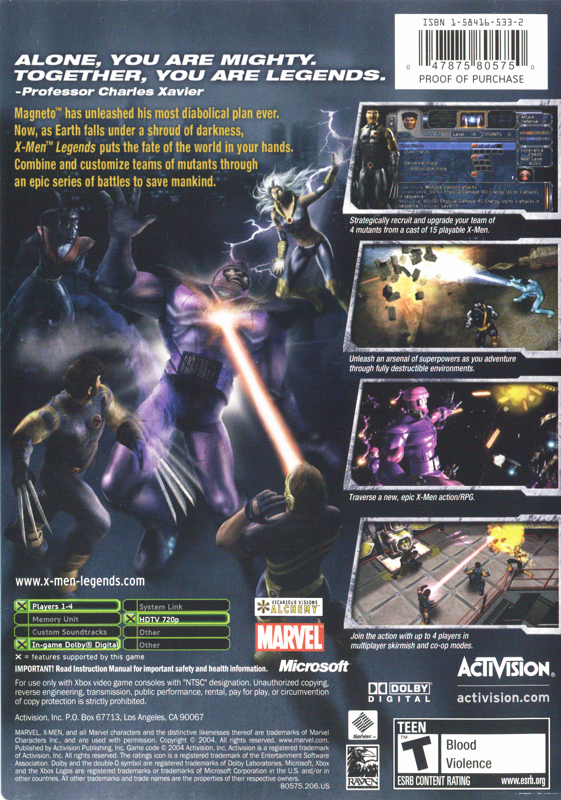 X-Men Legends - Xbox