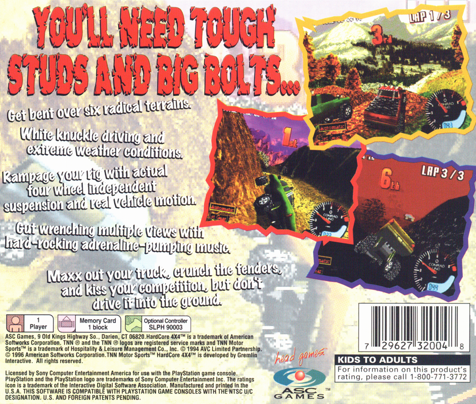 TNN Motor Sports Hardcore 4x4 - PlayStation