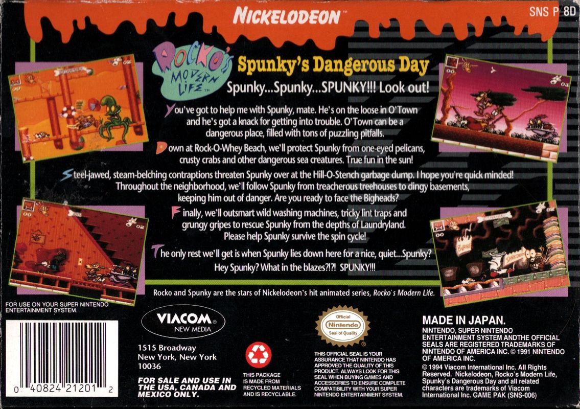 Rocko's Modern Life: Spunky's Dangerous Day - Super Nintendo