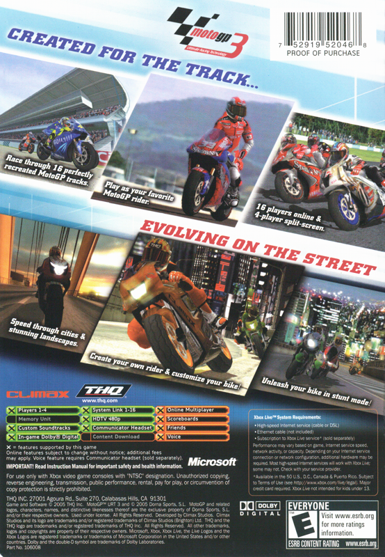 MotoGP: Ultimate Racing Technology 3 - Xbox