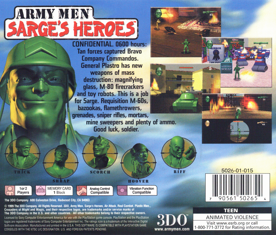 Army Men: Sarge's Heroes - PlayStation