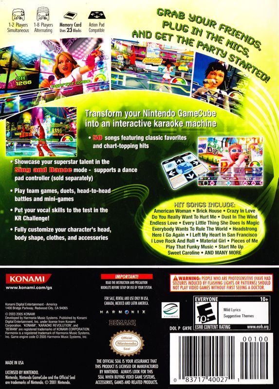 Karaoke Revolution: Party - GameCube