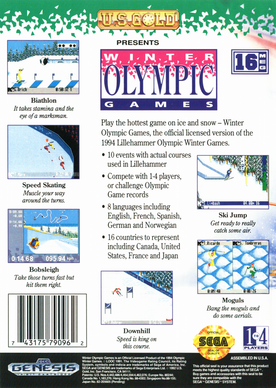 Winter Olympic Games: Lillehammer '94 - SEGA Genesis - SEGA Genesis