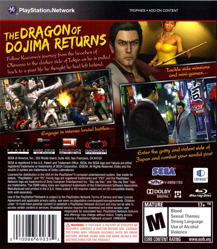Yakuza 3 - PlayStation 3
