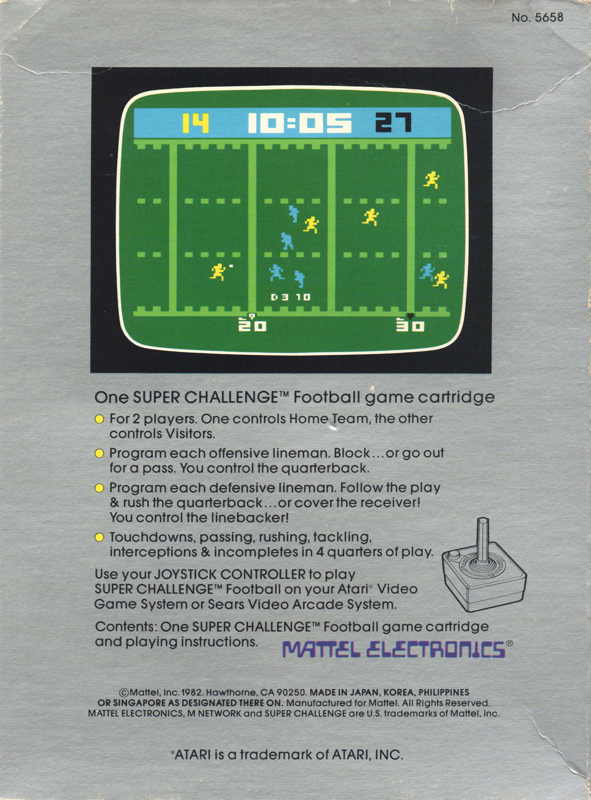 Super Challenge Football - Atari 2600