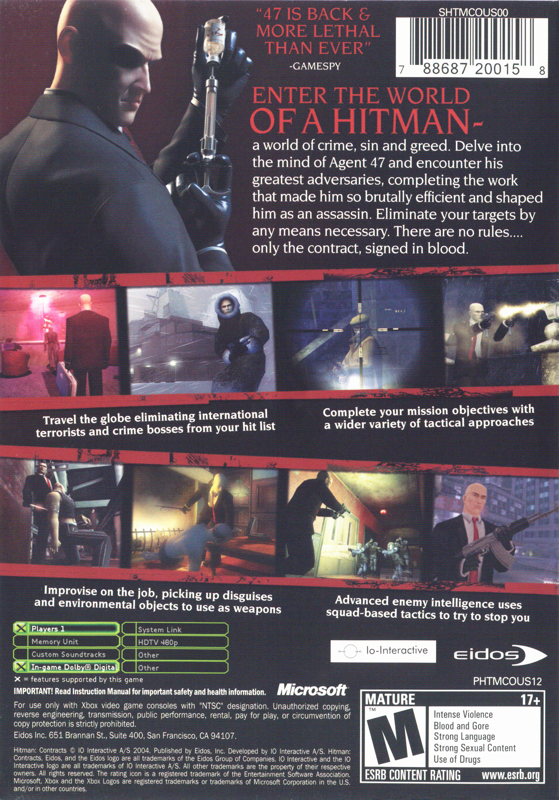 Hitman: Contracts - Xbox