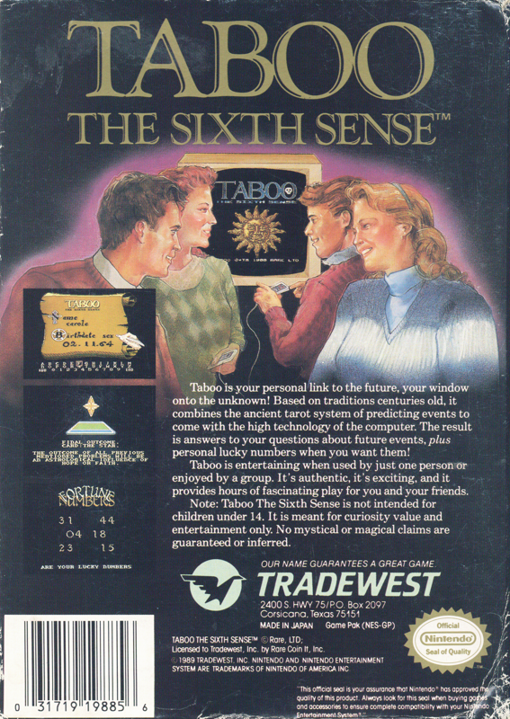 Taboo: The Sixth Sense - NES
