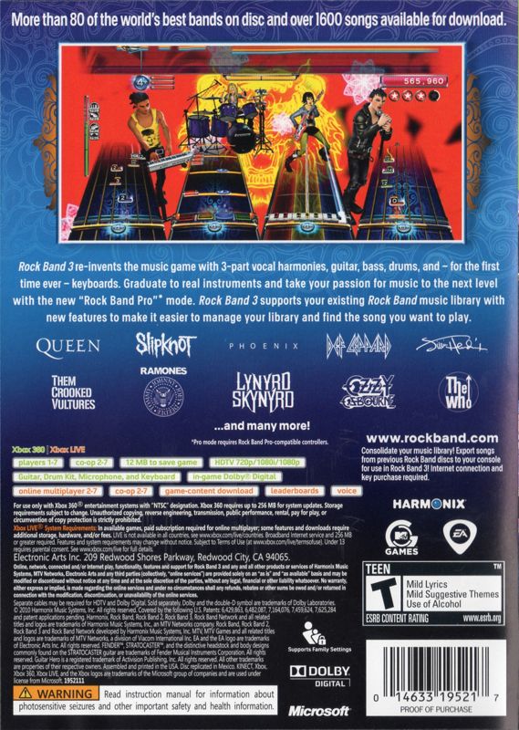 Rock Band 3 - Xbox 360