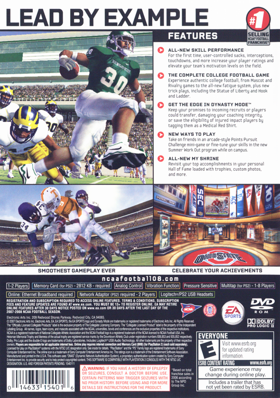 NCAA Football 08 - PlayStation 2