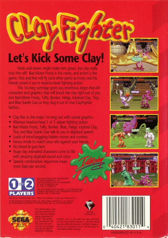 Clay Fighter - SEGA Genesis