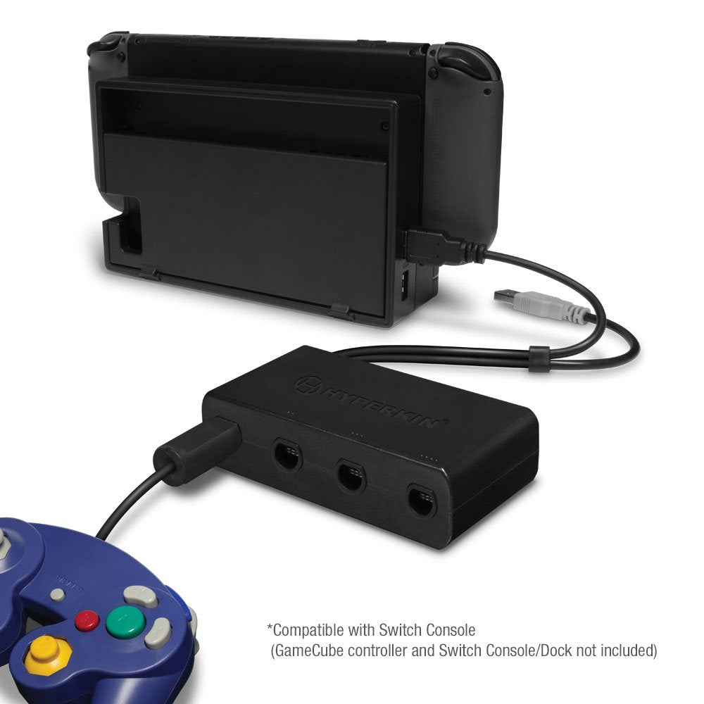 GameCube Controller Adapter for Nintendo Switch, Switch OLED, PC, and Wii U