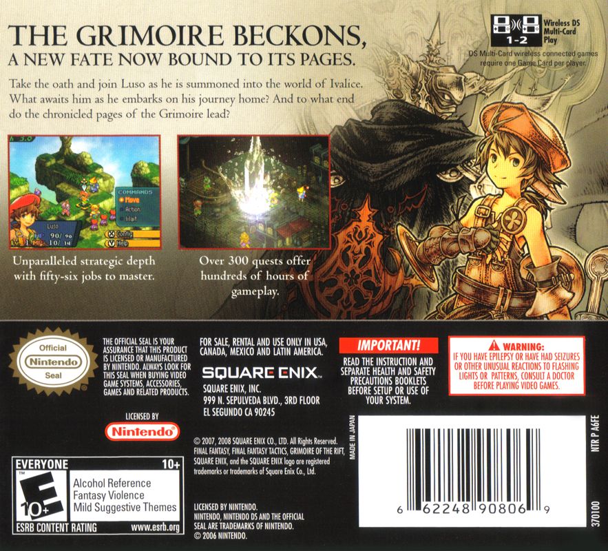 Final Fantasy Tactics A2: Grimoire of the Rift - Nintendo DS