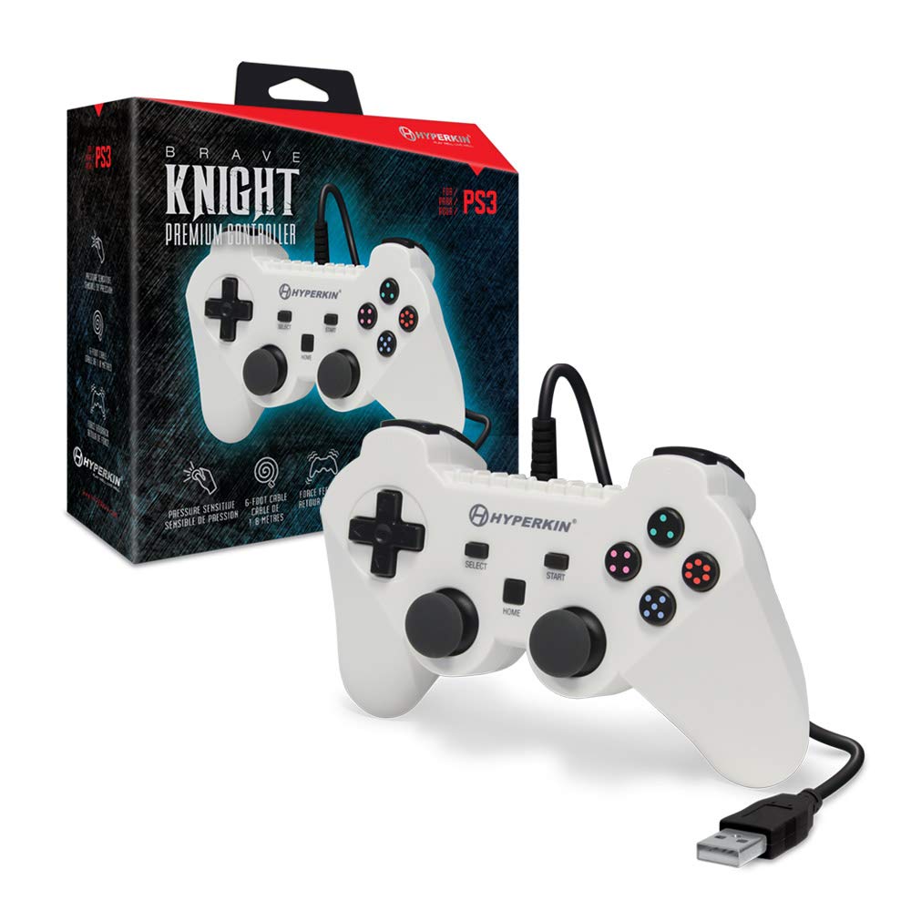 Brave Knight Premium Controller for PS3 / PC / Mac - White