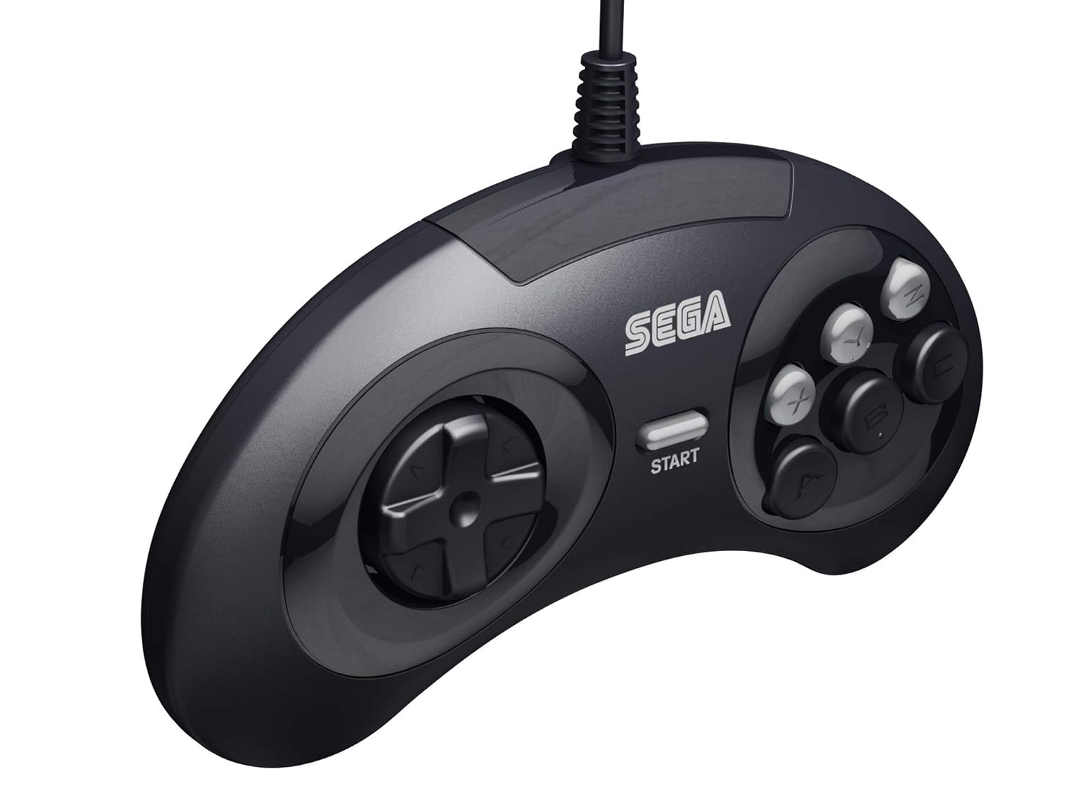 6-button Wired Controller for SEGA Genesis (Officially Licensed) - Black
