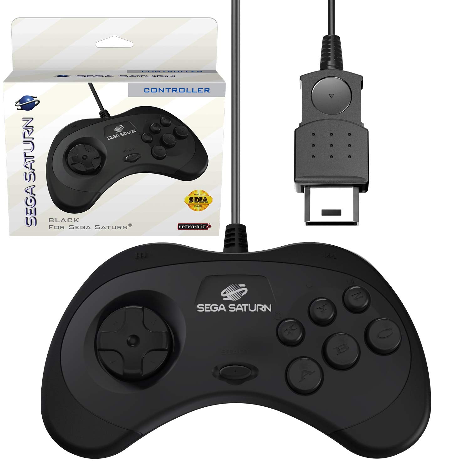 Wired Controller for SEGA Saturn (Officially Licensed) - Black