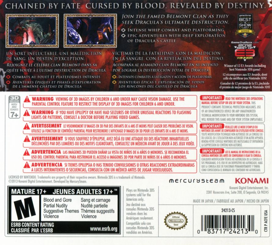 Castlevania: Lords of Shadow - Mirror of Fate - Nintendo 3DS