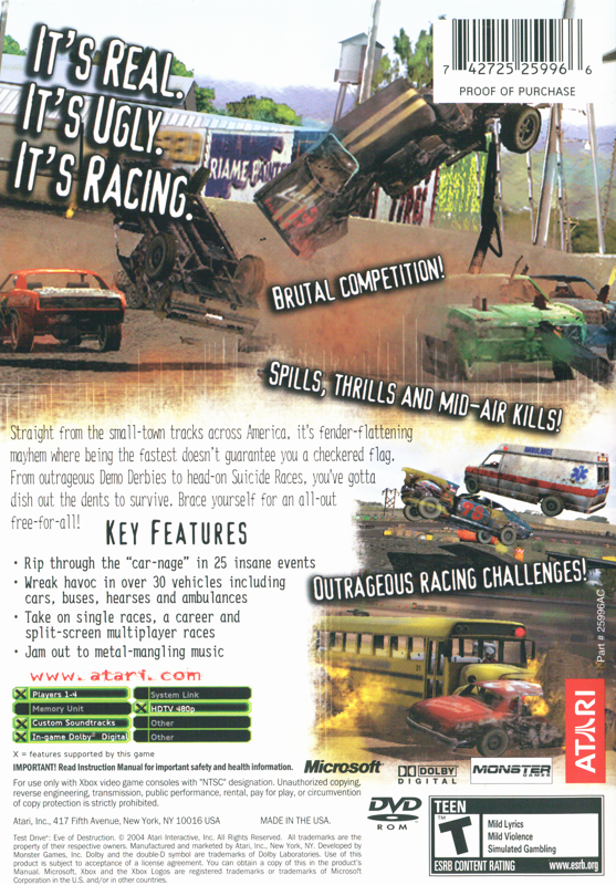 Test Drive: Eve of Destruction - Xbox