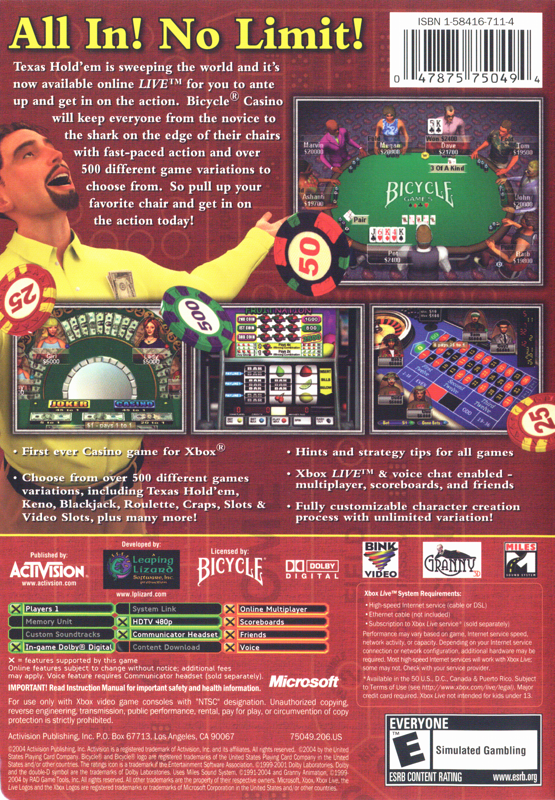 Bicycle Casino - Xbox