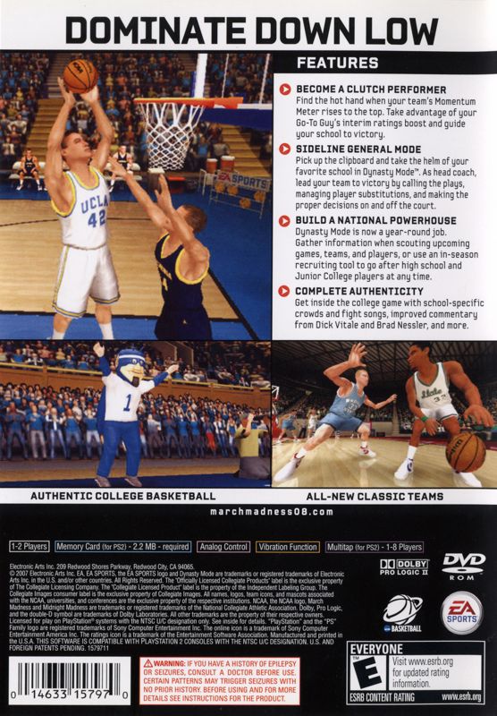 NCAA March Madness 08 - PlayStation 2