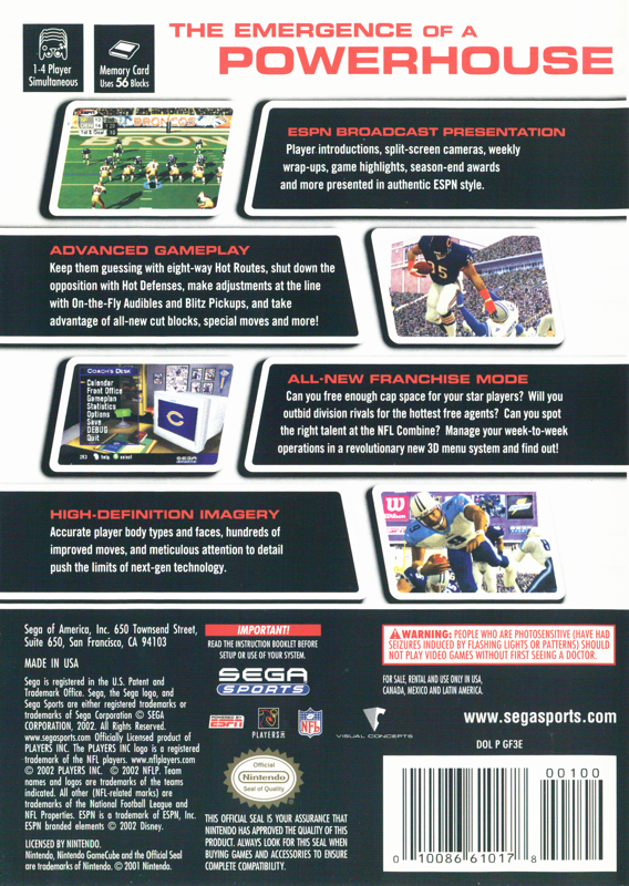 NFL 2K3 - GameCube