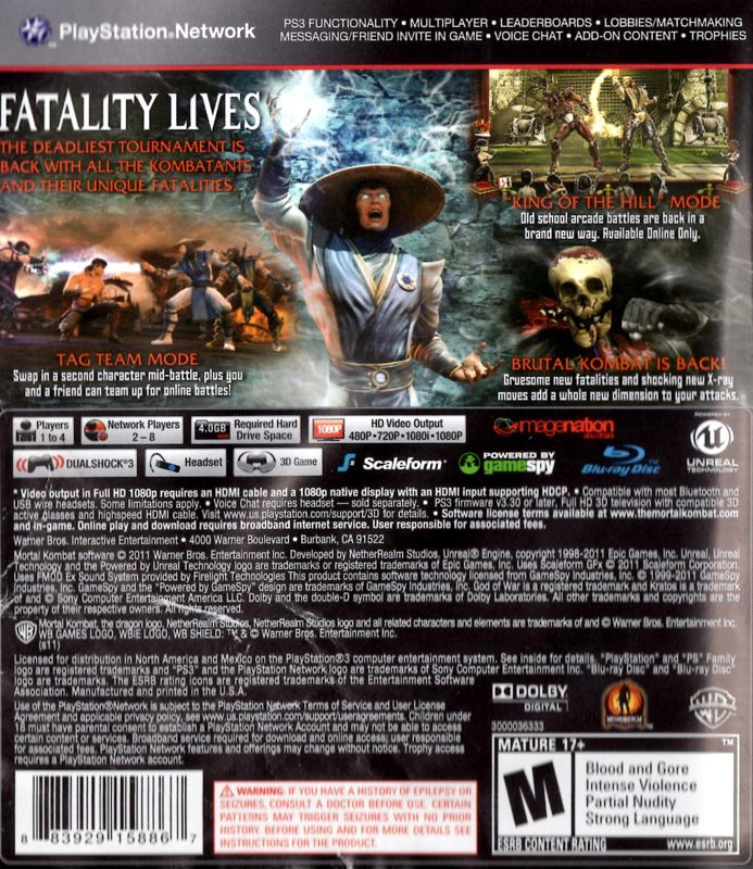 Mortal Kombat - PlayStation 3