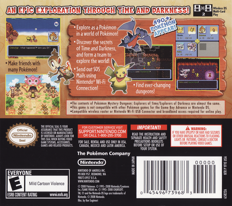 Pokemon Mystery Dungeon: Explorers of Darkness - Nintendo DS