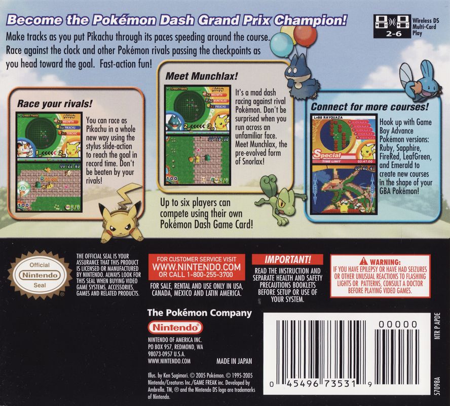 Pokemon Dash - Nintendo DS