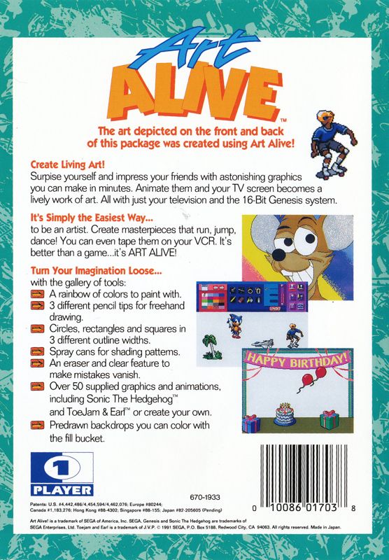 Art Alive - SEGA Genesis