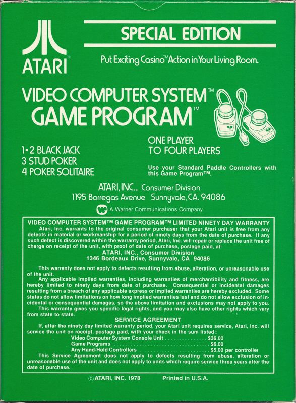 Casino - Atari 2600