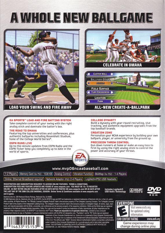 MVP 06: NCAA Baseball - PlayStation 2