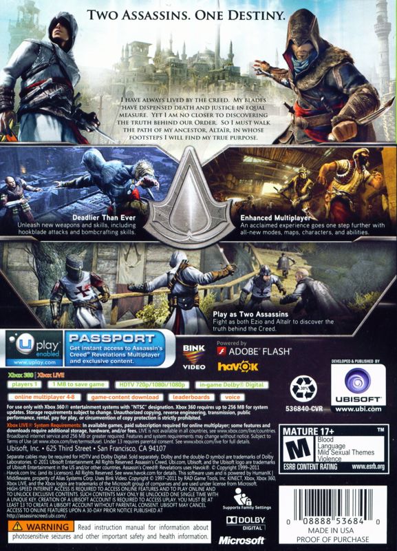 Assassin's Creed: Revelations - Xbox 360