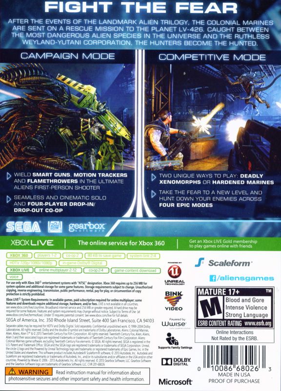 Aliens: Colonial Marines - Xbox 360