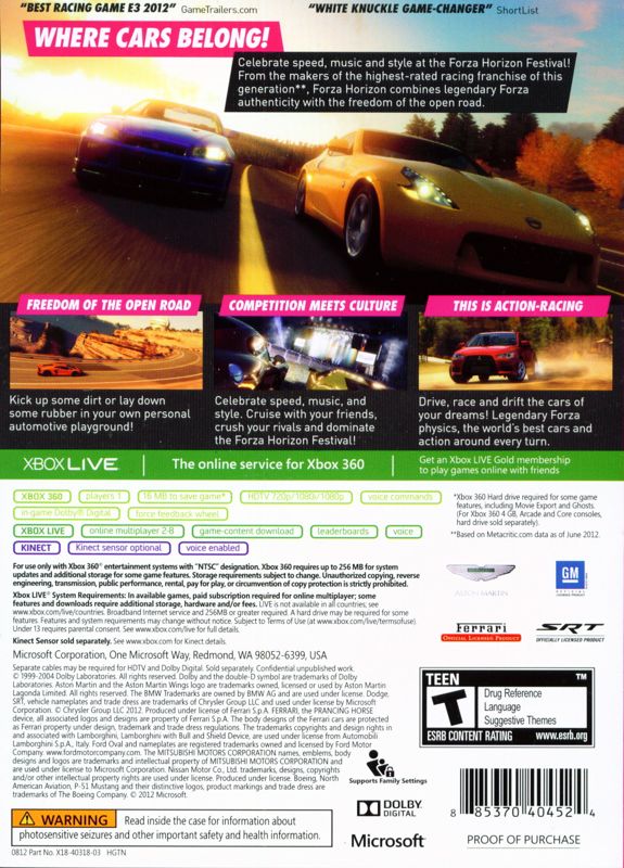 Forza Horizon - Xbox 360