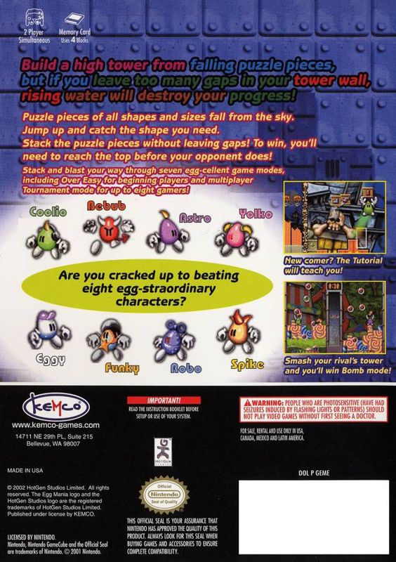 Egg Mania: Eggstreme Madness - GameCube