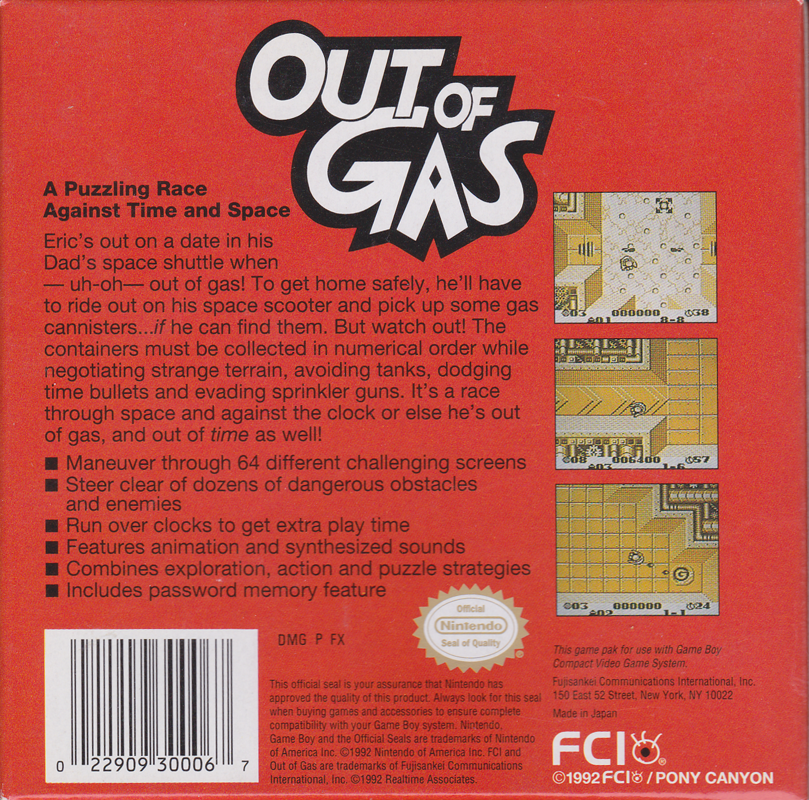 Out of Gas - Game Boy