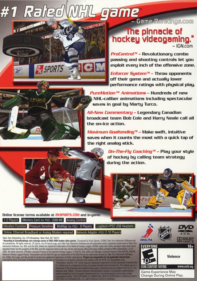 NHL 2K6 - PlayStation 2