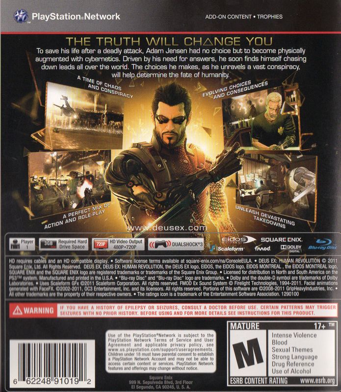 Deus Ex: Human Revolution - PlayStation 3